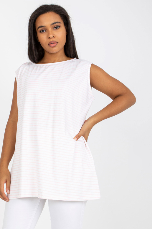 Bílý a růžový bavlněný top větší... Bílý a růžový bavlněný top větší...