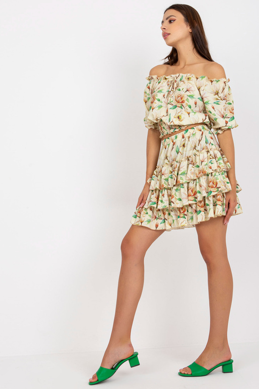 Žlutá a vínová dvoudílná letní...