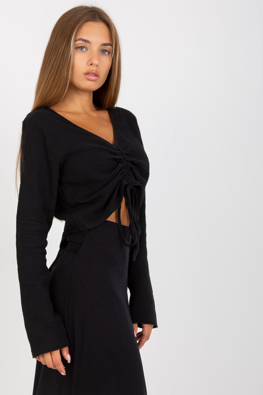 Černá každodenní mušelínová halenka z...