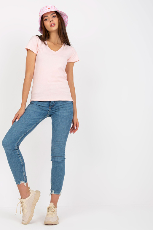 Světle růžové dámské basic bavlněné...