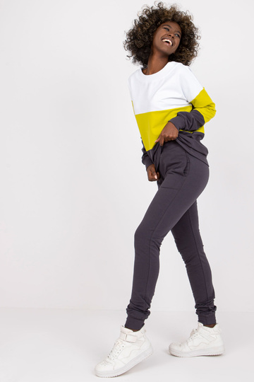 Zelená a grafitová bavlněná...