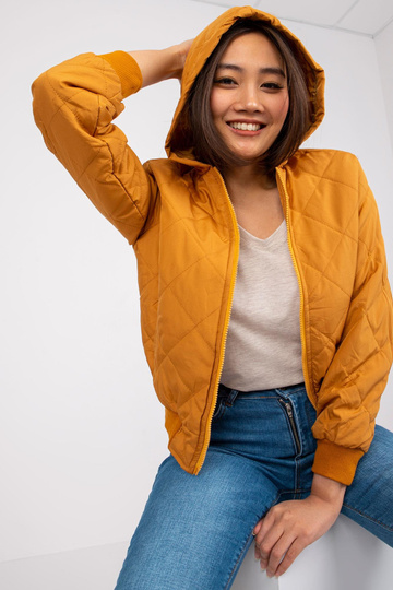 Tmavě žlutá krátká bunda Larah 2