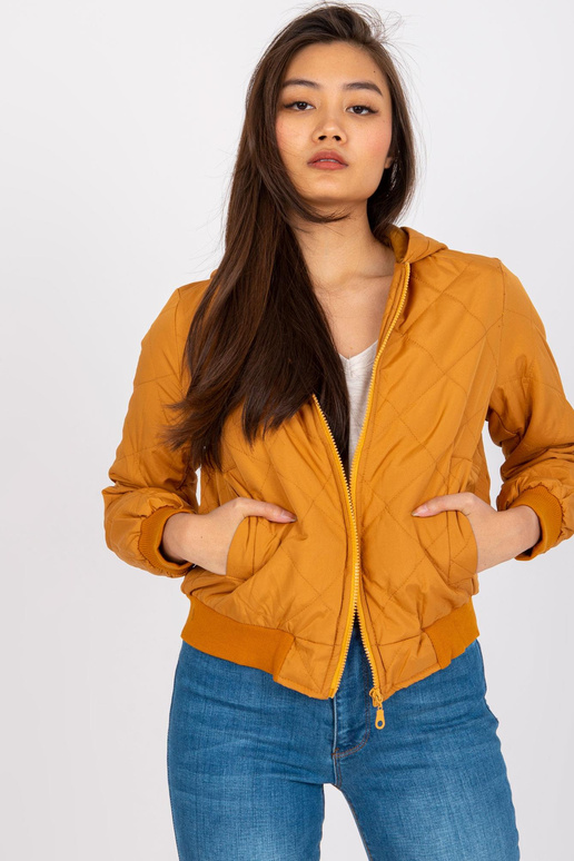 Tmavě žlutá krátká bunda Larah