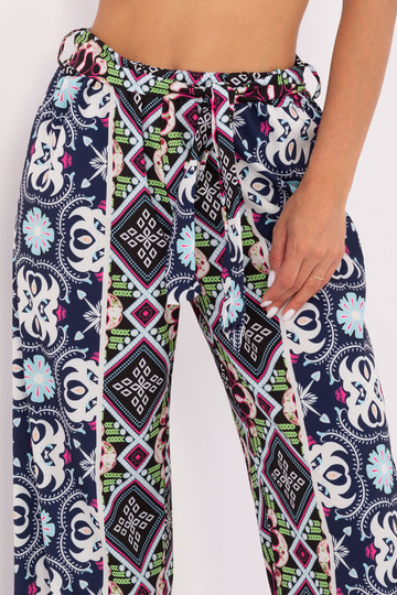 Černé látkové kalhoty se...