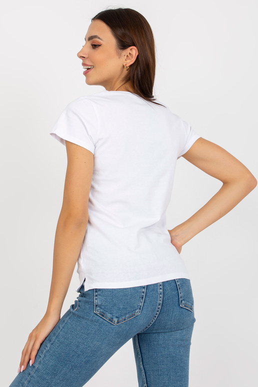 Bílé jednoduché basic tričko s... Bílé jednoduché basic tričko s...