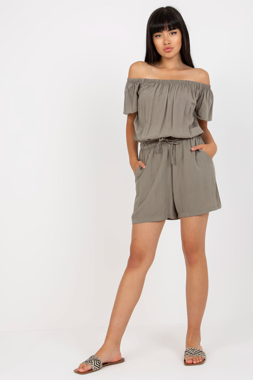 Khaki krátká španělská viskózová...