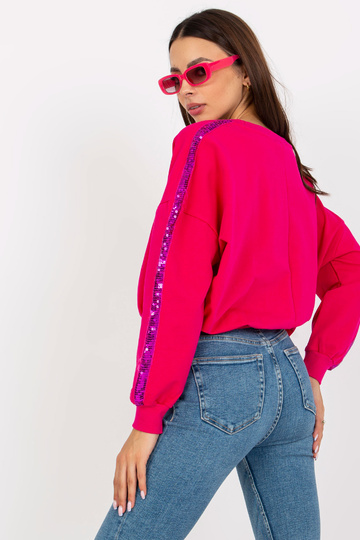 Krátká fuchsiová mikina s...