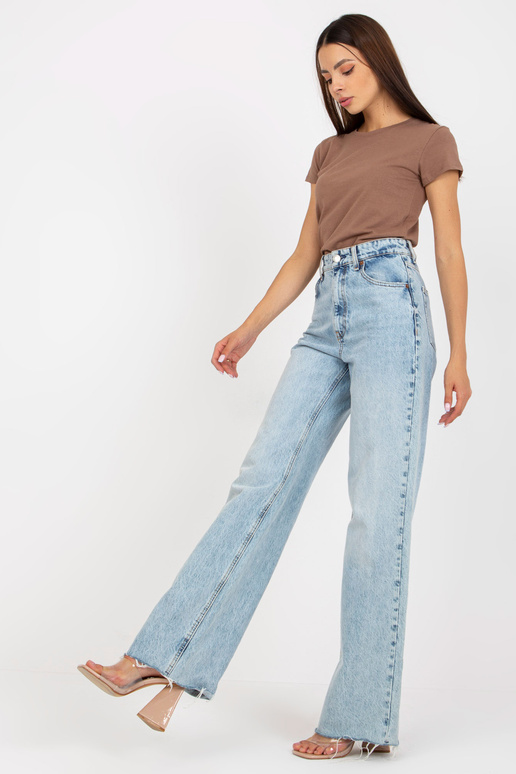 Hnědé základní bavlněné tričko