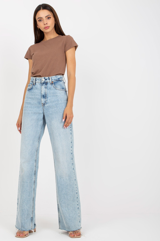 Hnědé základní bavlněné tričko