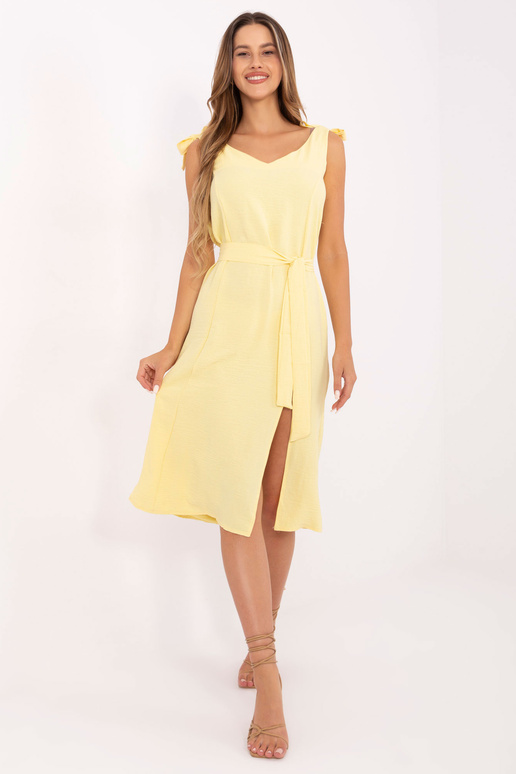 Zářivě žluté midi šaty pro volný čas... Zářivě žluté midi šaty pro volný čas...