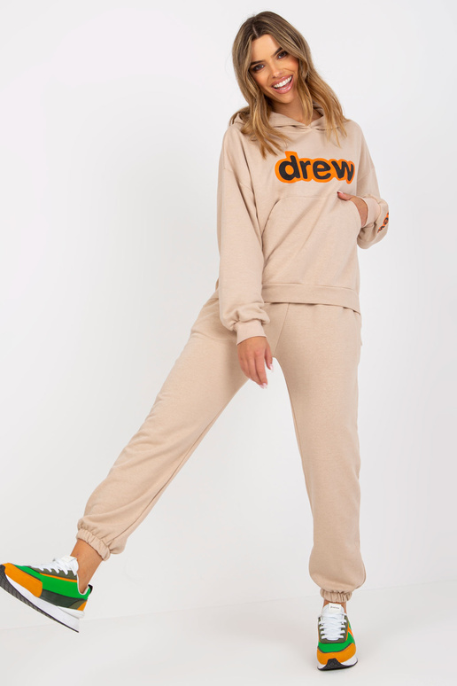 Béžová dvoudílná tepláková souprava s...