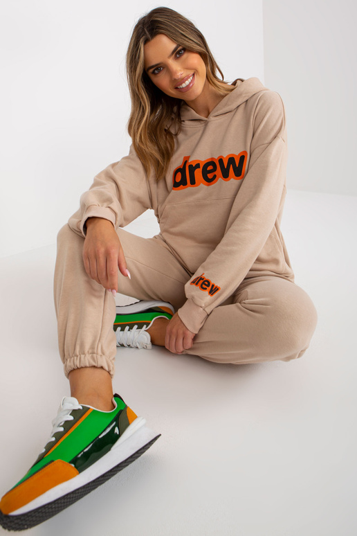 Béžová dvoudílná tepláková souprava s...