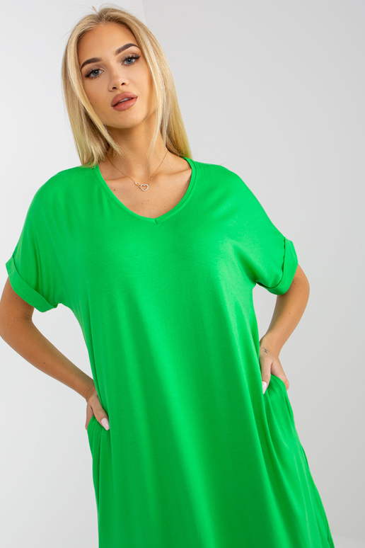 Zelené oversize šaty s kapsami OCH BELLA