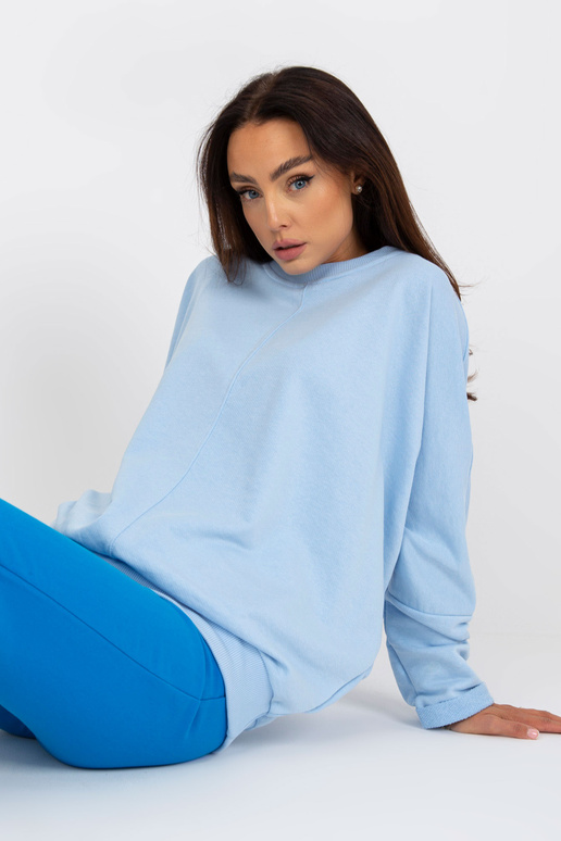 Světle modrá basic dámská mikina s...