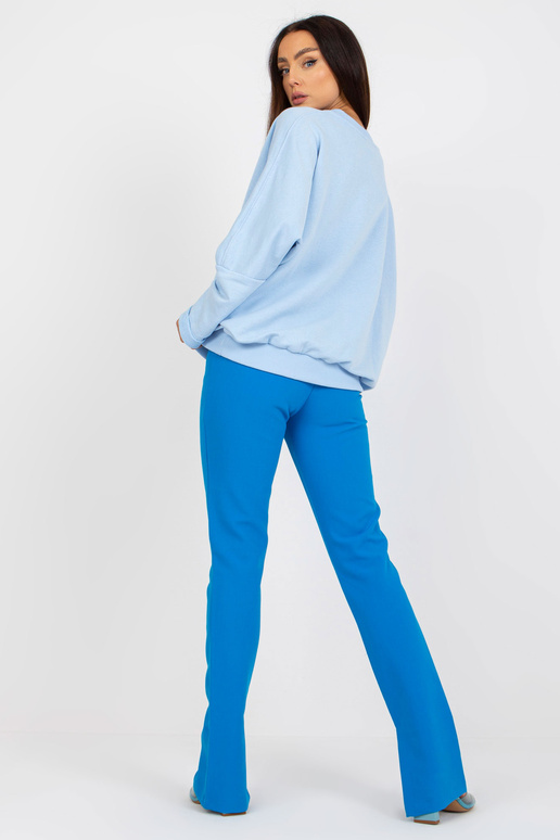 Světle modrá basic dámská mikina s...