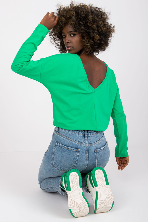 Zelená bavlněná základní halenka Larissa