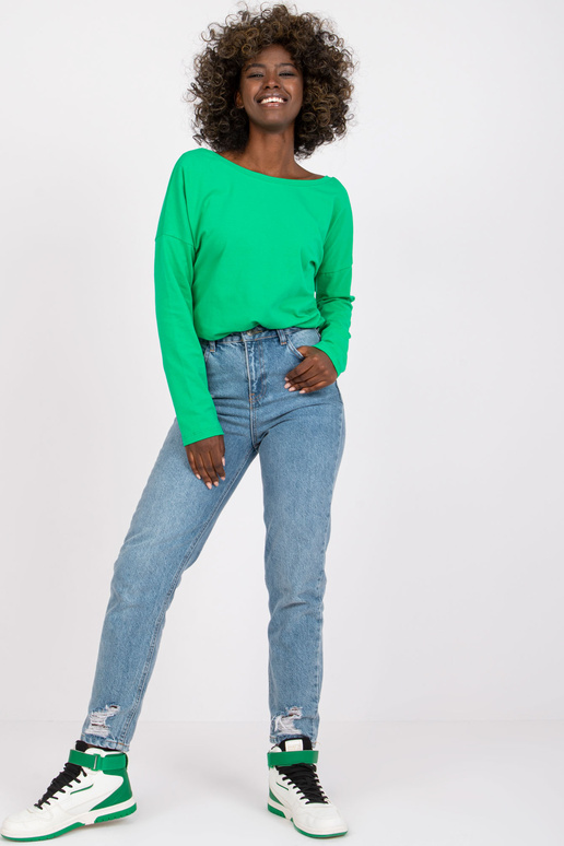 Zelená bavlněná základní halenka Larissa