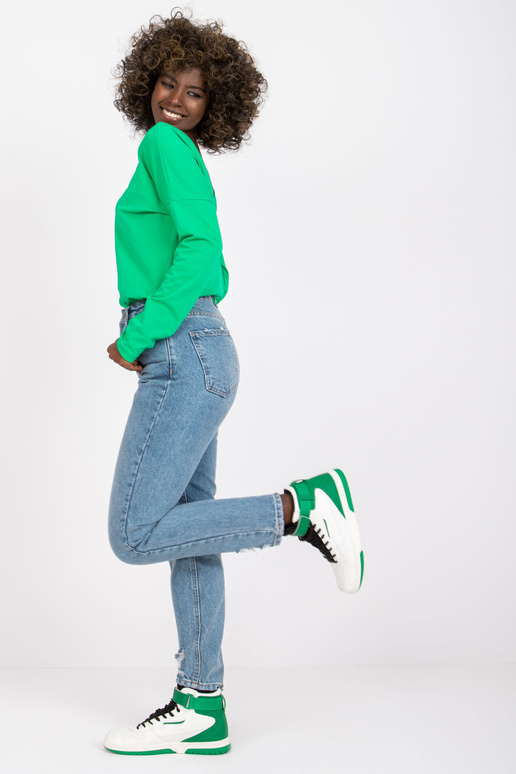 Zelená bavlněná základní halenka Larissa