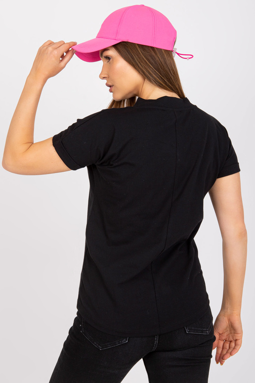 Černé jednobarevné tričko Basic s...