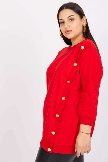 Červená nadměrná halenka s...