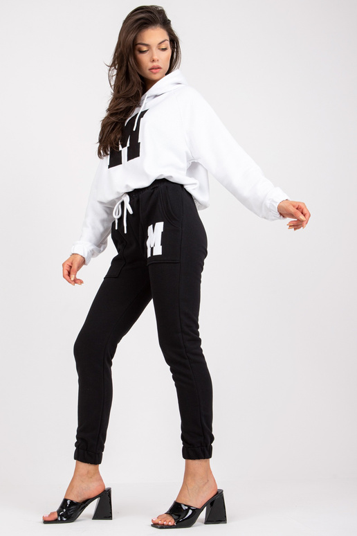 Bílo-černá mikina s kapucí Danielle Bílo-černá mikina s kapucí Danielle