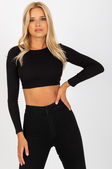 Černá žebrovaná základní...