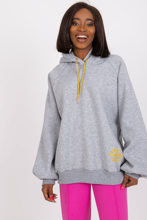 Šedá melanžová mikina z bavlny Diego