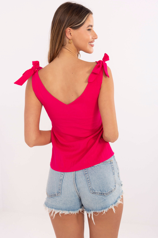 Fuchsiový top se zavazovacími ramínky... Fuchsiový top se zavazovacími ramínky...