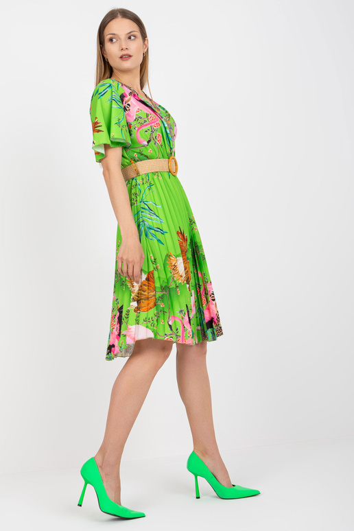 Světle zelené šaty s potiskem a...