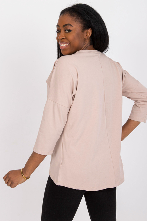 Světle béžová ležérní bavlněná halenka