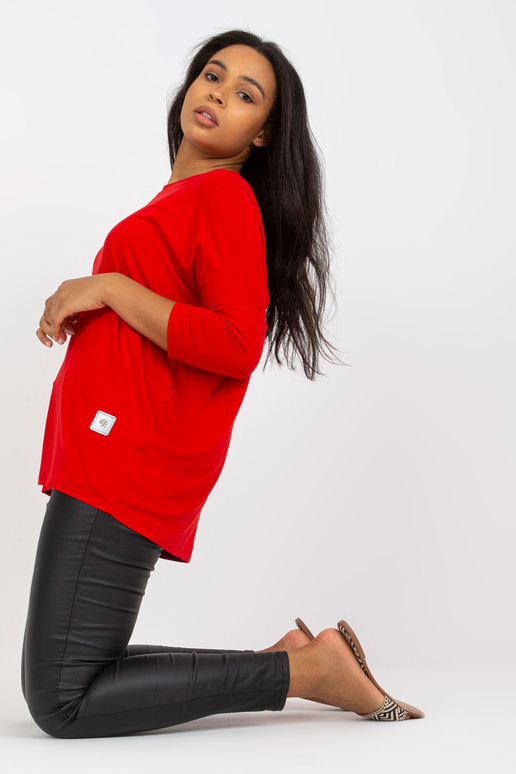 Červená ležérní halenka větší...