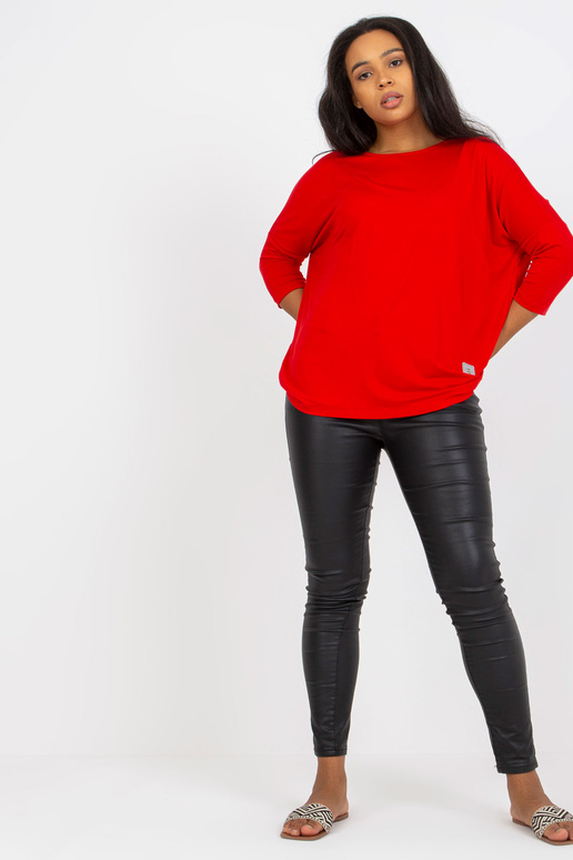 Červená ležérní halenka větší...