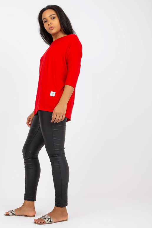 Červená ležérní halenka větší...