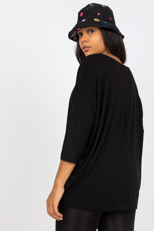 Černá ležérní halenka větší velikosti...