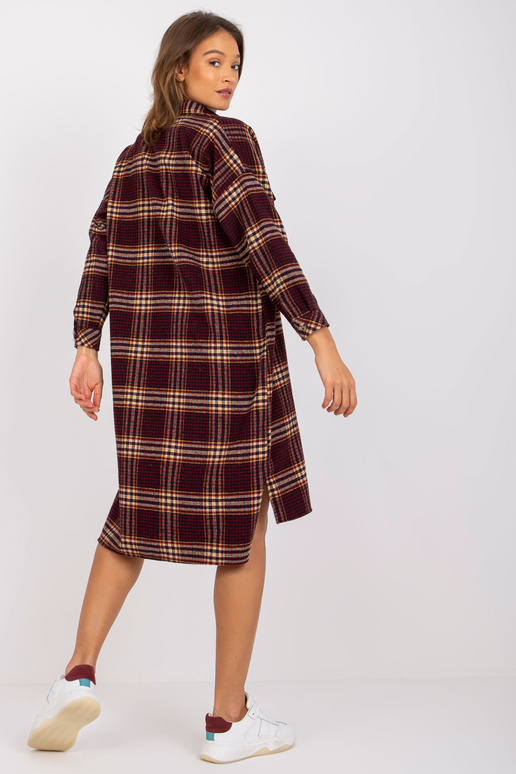 Vínově žlutá oversized dlouhá košile...