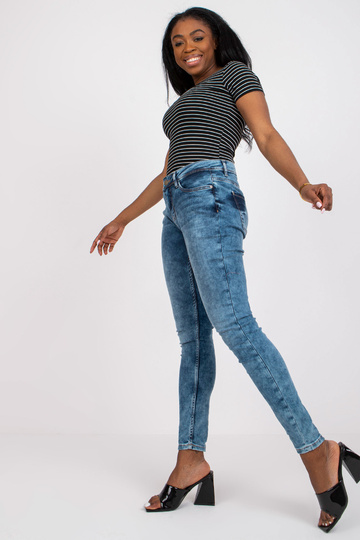 SUBLEVEL modré úzké džíny