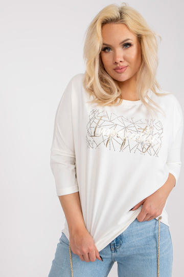 Bavlněná halenka ecru plus...