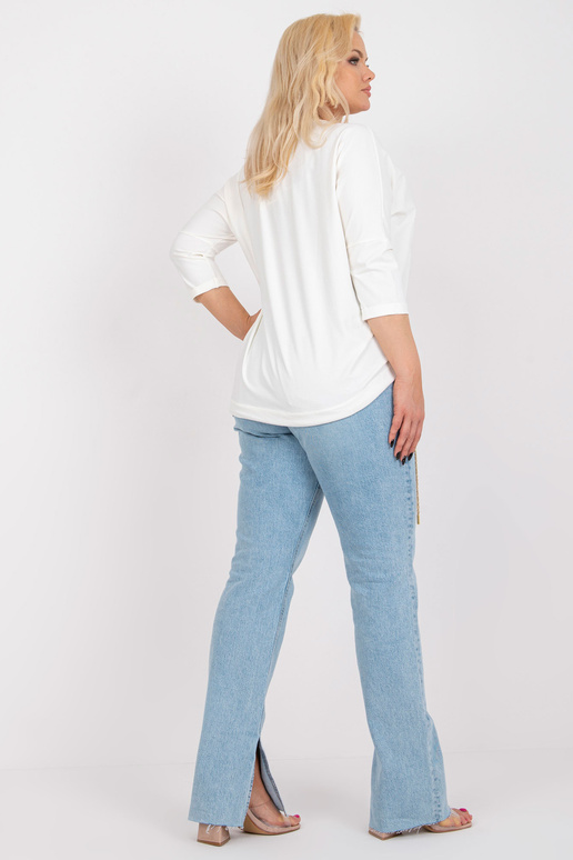 Bavlněná halenka ecru plus velikosti...