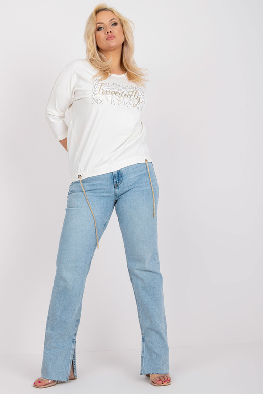 Bavlněná halenka ecru plus velikosti...