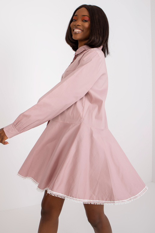 Špinavé růžové rozevláté šaty mini...