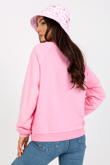 Růžová mikina bez kapuce s... 2