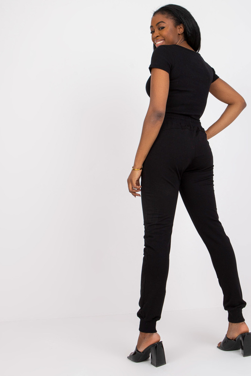 Černé dámské tepláky slim střihu s...