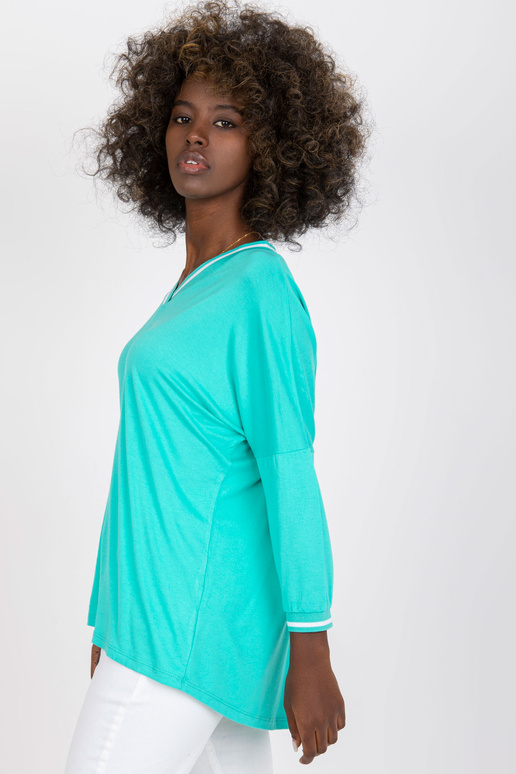 Tyrkysová ležérní basic halenka z...