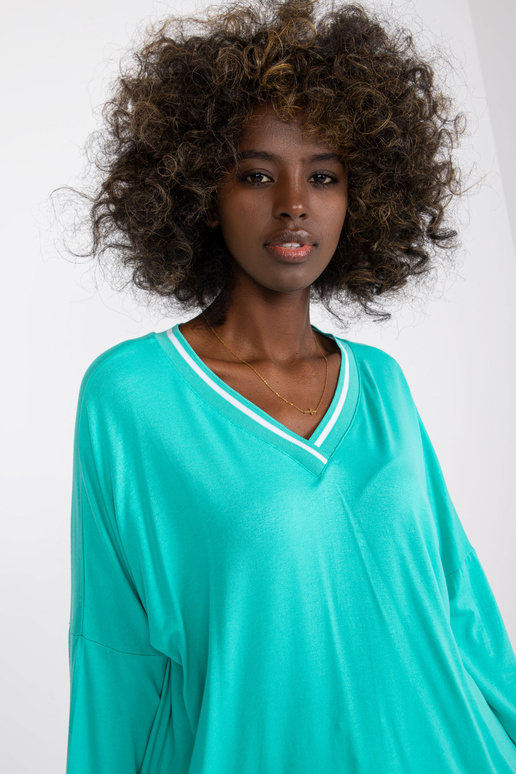 Tyrkysová ležérní basic halenka z...