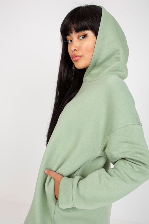 Pistáciová mikina basic oversize