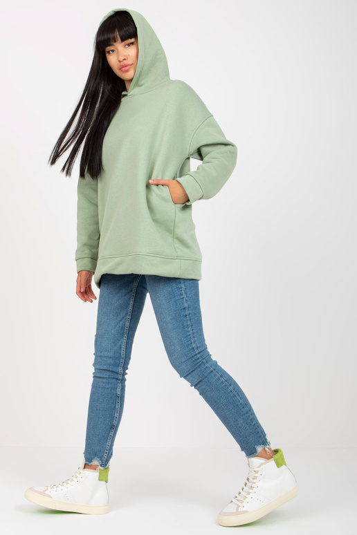 Pistáciová mikina basic oversize