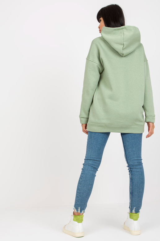 Pistáciová mikina basic oversize
