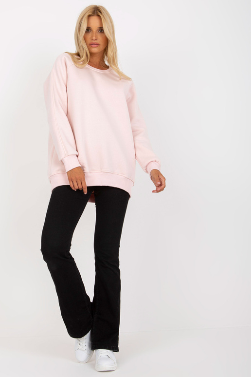 Světle růžová basic mikina s kulatým... Světle růžová basic mikina s kulatým...