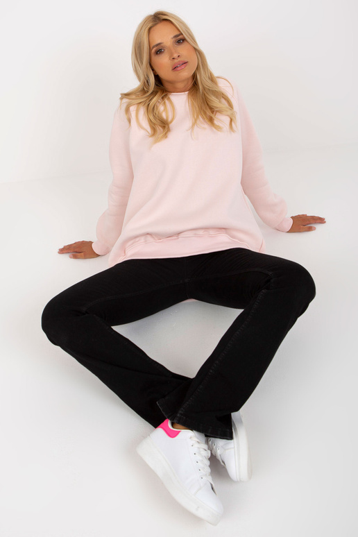 Světle růžová basic mikina s kulatým... Světle růžová basic mikina s kulatým...