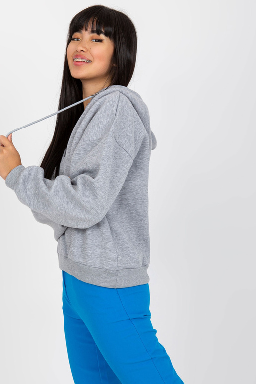 Základní šedá mikina melange s...